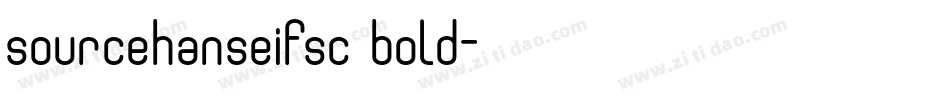 sourcehanseifsc bold字体转换